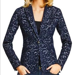 Cabi Jacquard Blue Blazer 4